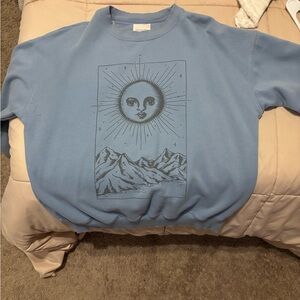 American Eagle Outfitters Light Blue Sweatshirt